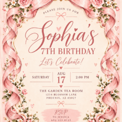 Pink Coquette Invitation JPEG
