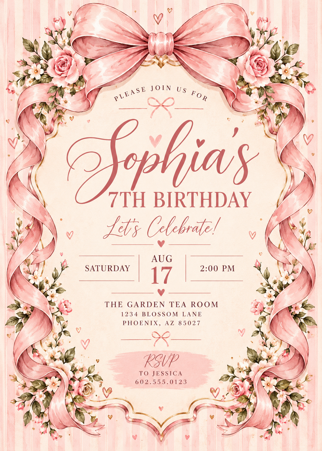 Pink Coquette Invitation JPEG