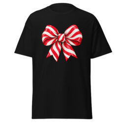 Candy Cane Bow Adult Tee
