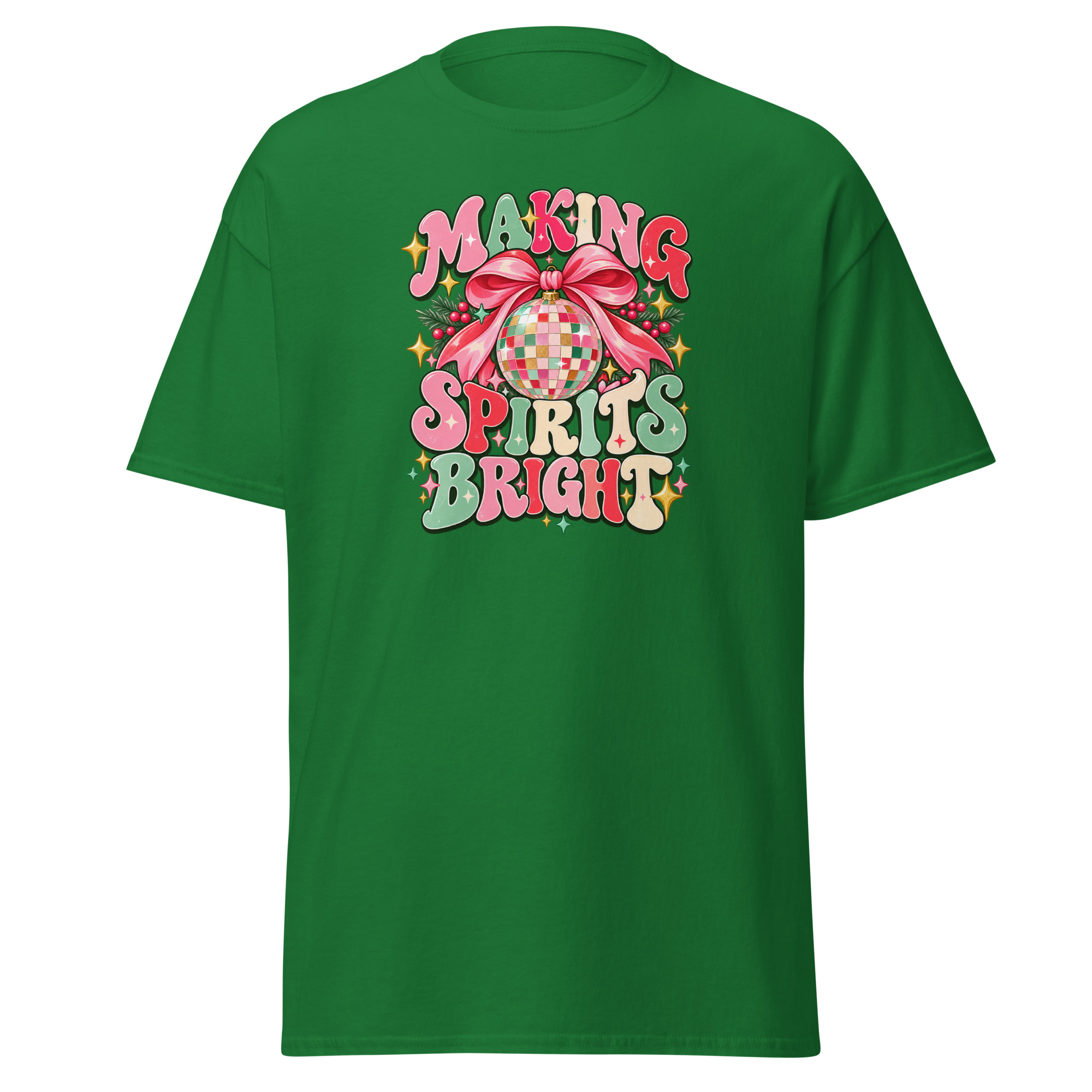 Making Spirits Bright Adult Tee - Image 4