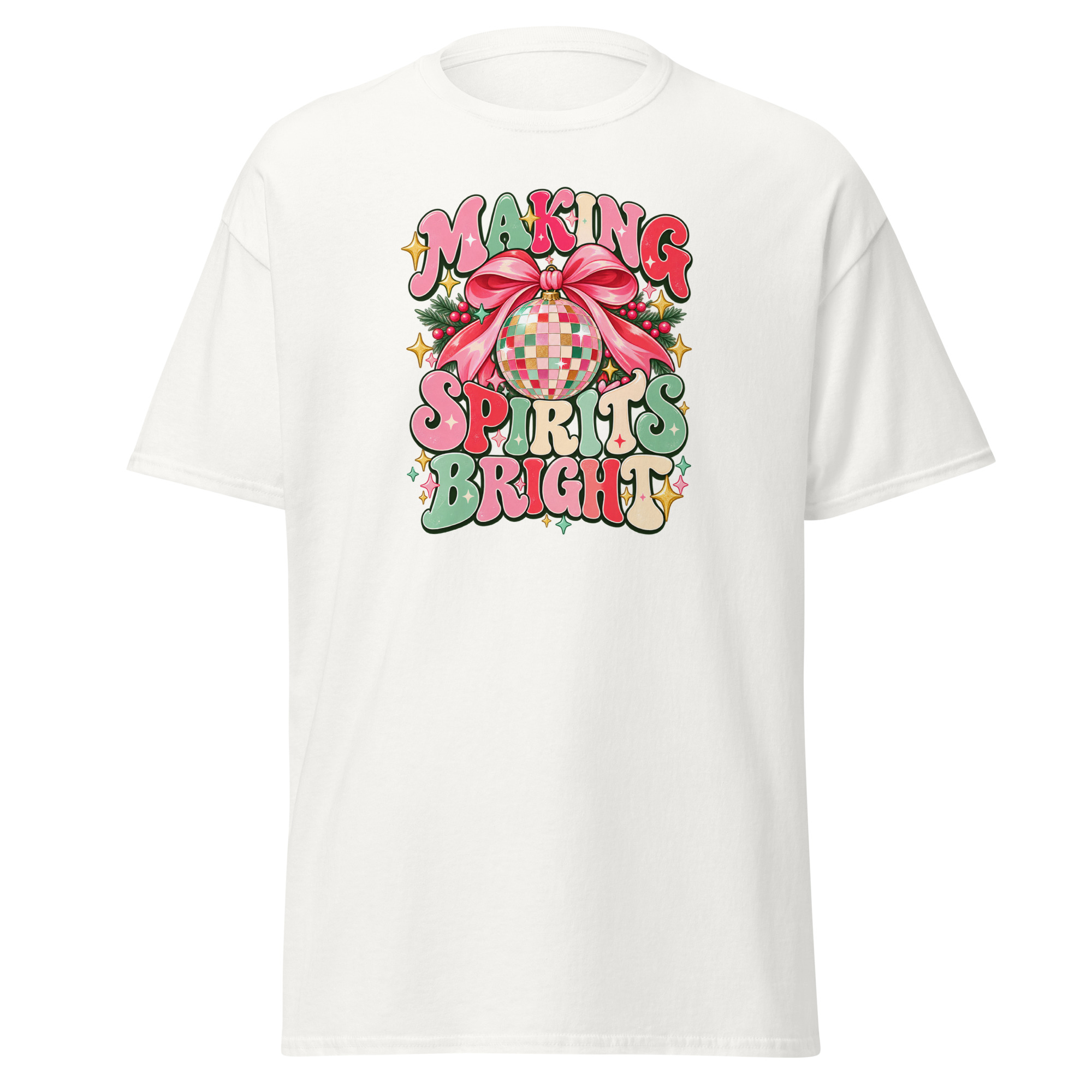 Making Spirits Bright Adult Tee - Image 3