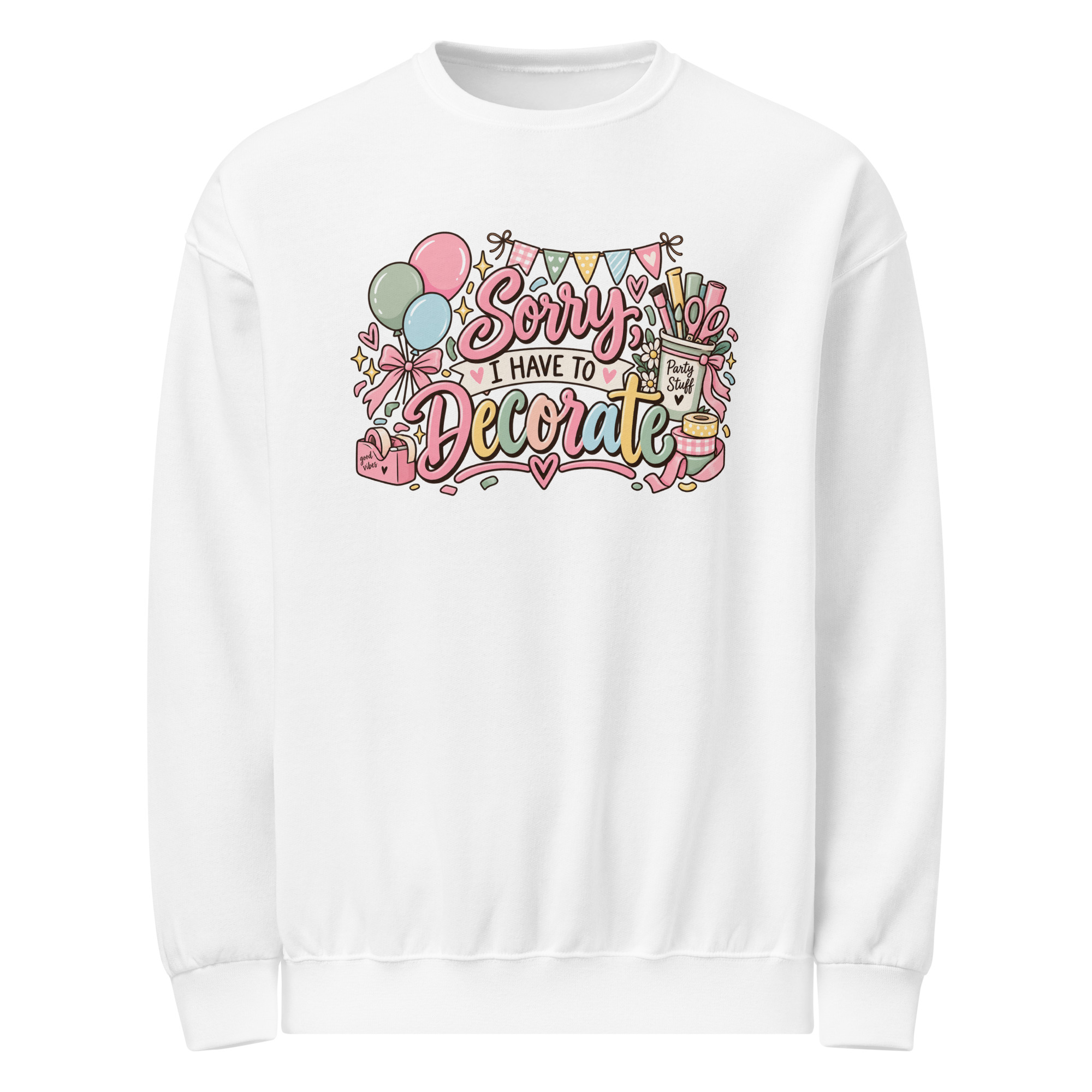 Sorry I Have to Decorate Adult Sweater - Image 3
